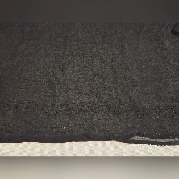 Black Sheer Top / Cover Up - Picture 4 of 8